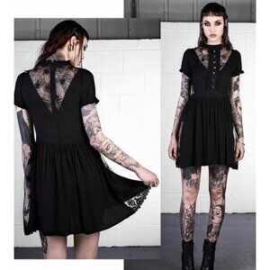 Disturbia Black Lace Gothic Dress